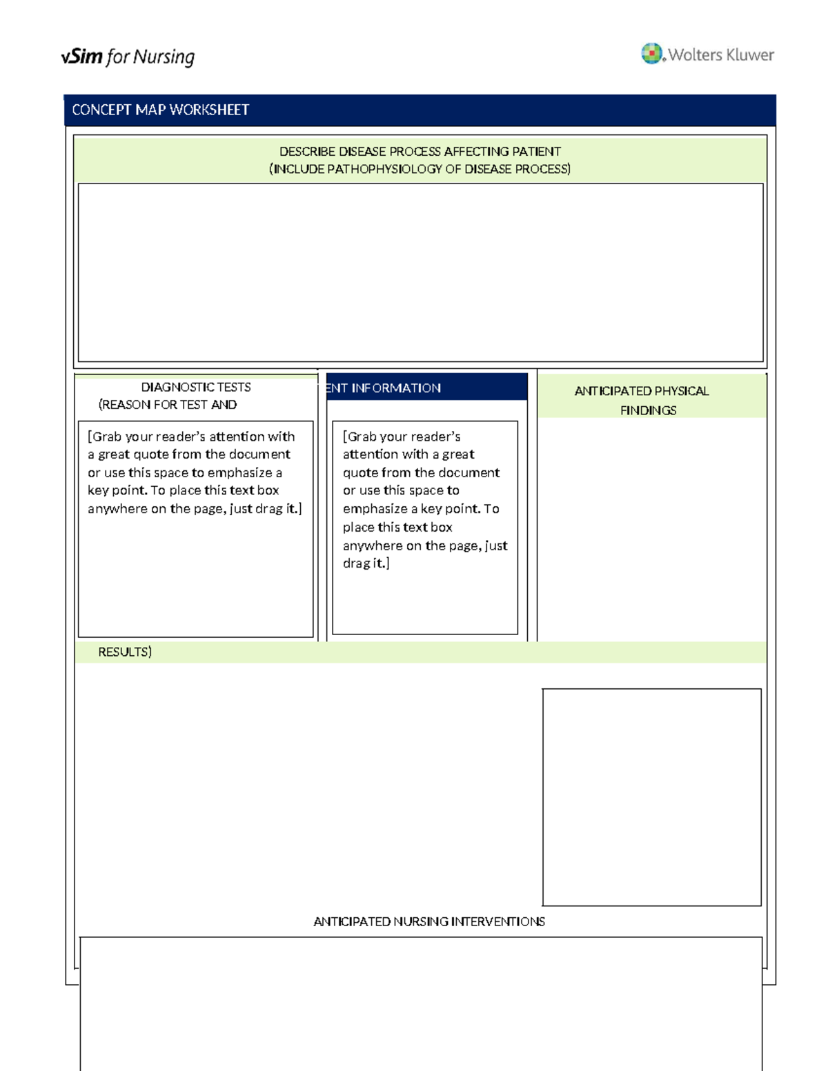 Carl Shapiro Worksheet - CONCEPT MAP WORKSHEET DESCRIBE DISEASE PROCESS ...