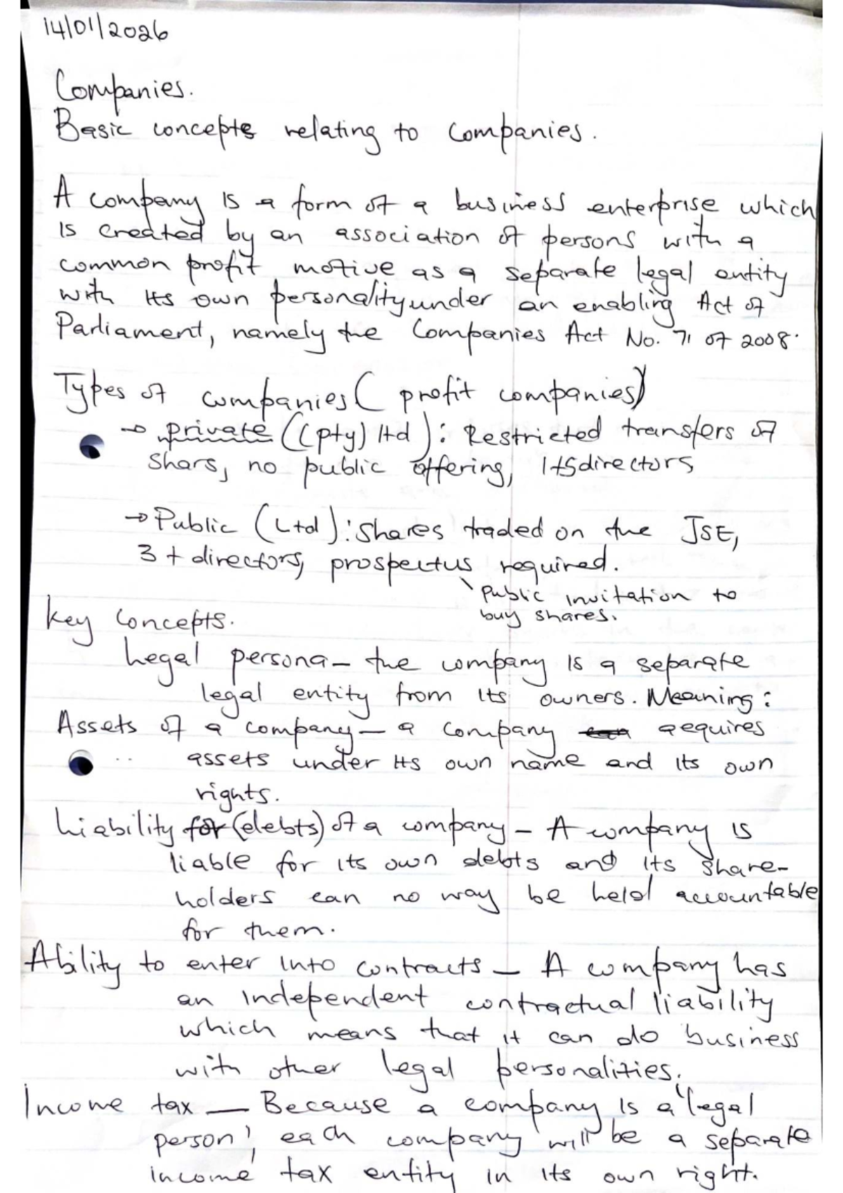 Introduction to Companies: Key Concepts and Legal Framework - Studocu
