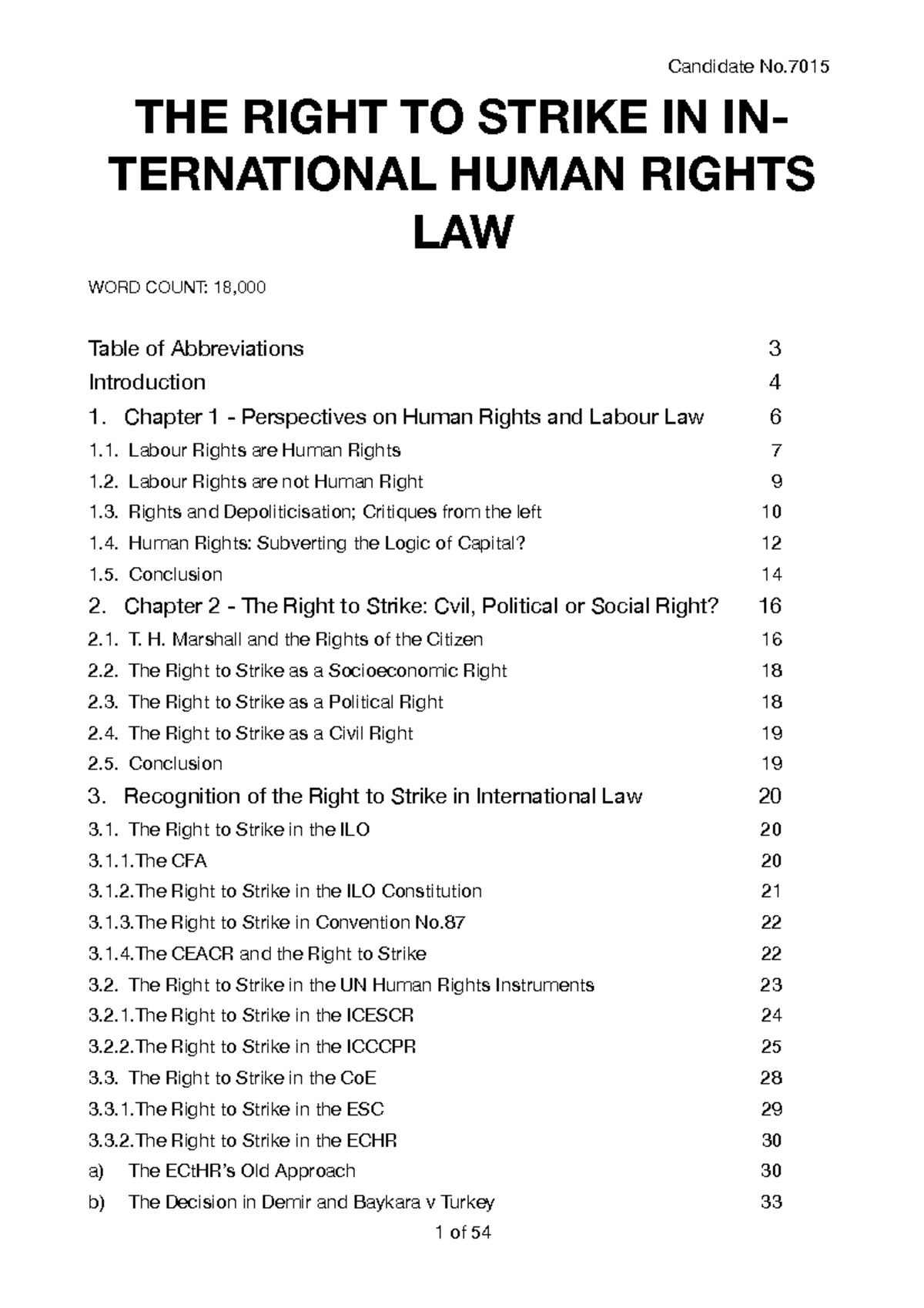 LLM Thesis: Analyzing the Right to Strike in International Human Rights ...