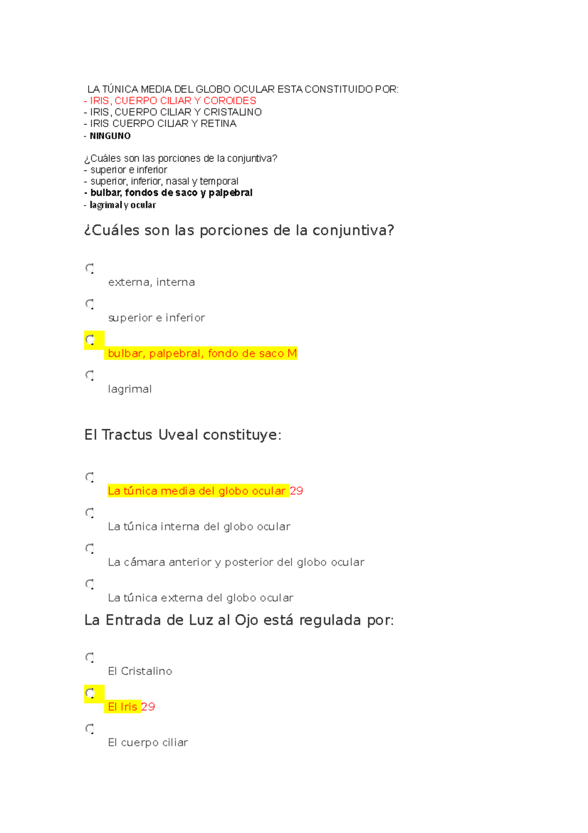 Primera parcial de Oftalmología: Temas Clave y Resumen de Contenidos - Document Preview