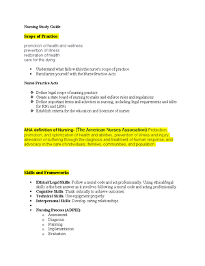 NUR 101 Final Exam Answer Key: Grief, Anxiety, and Sleep Disorders ...