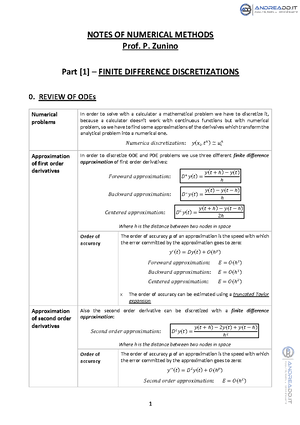 Dimostrazioni analitica - Mathematical and numerical methods in ...