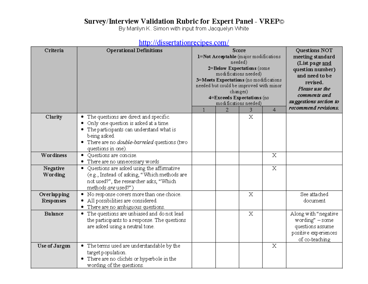 Expert-Validationfor Interview Questions LH - Survey/Interview ...