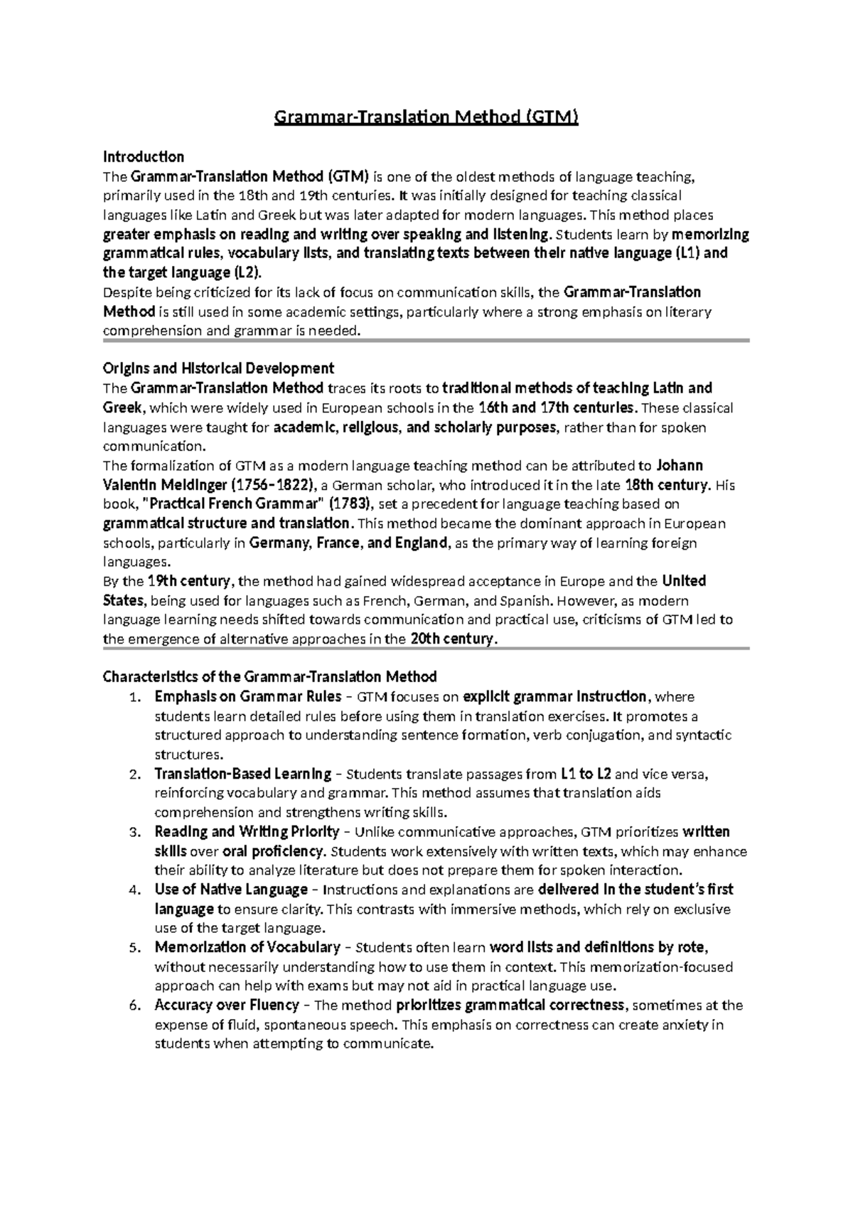 Grammar Translation Method (GTM): An In-Depth Overview and Analysis ...