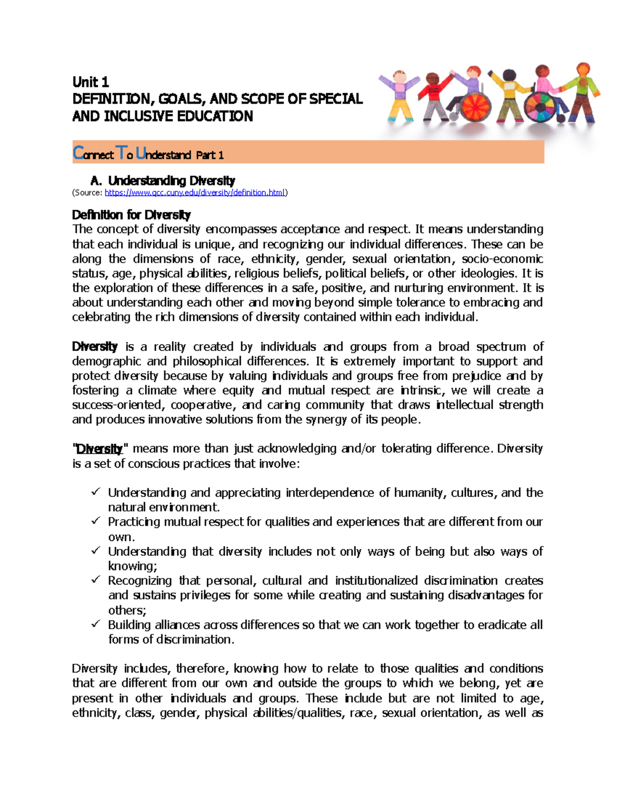 Unit 1: Understanding Diversity in Special & Inclusive Education Notes ...