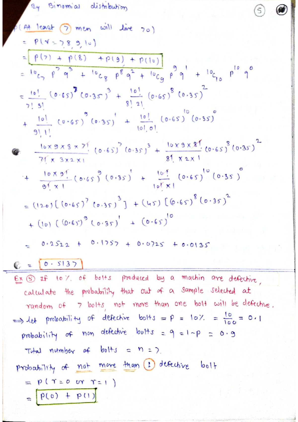 Probability Distribution (2) - Binomial & Poisson Analysis - Studocu