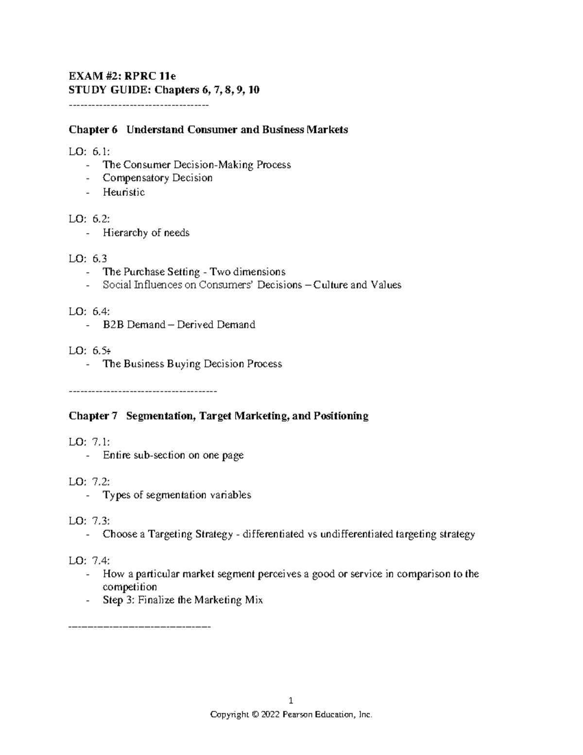 RPRC 11e Exam 2 Study Guide: Chapters 6-10 Insights and Concepts - Studocu