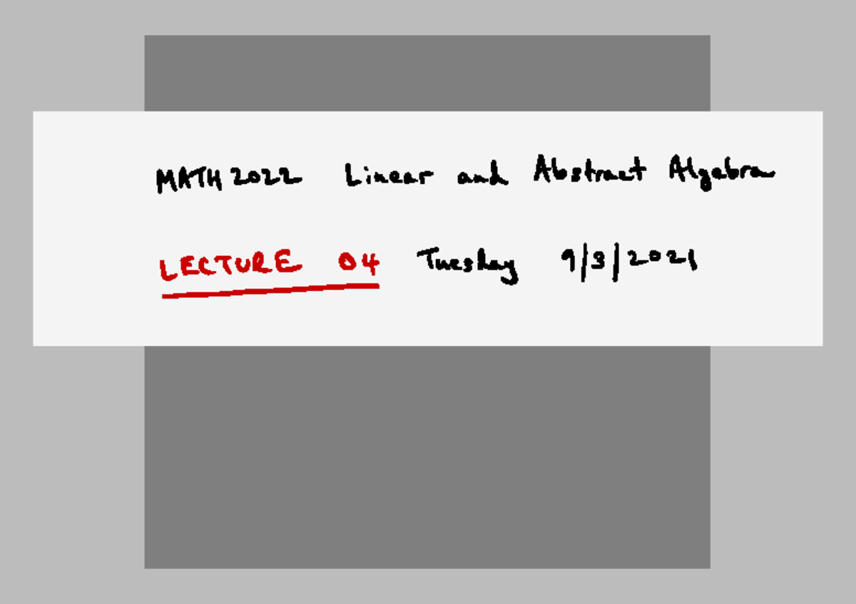 MATH2022 Lecture 4 - !"#$ %&%% '()*+, +)- "./0,+ "23*.,+ '45# & #9 ...