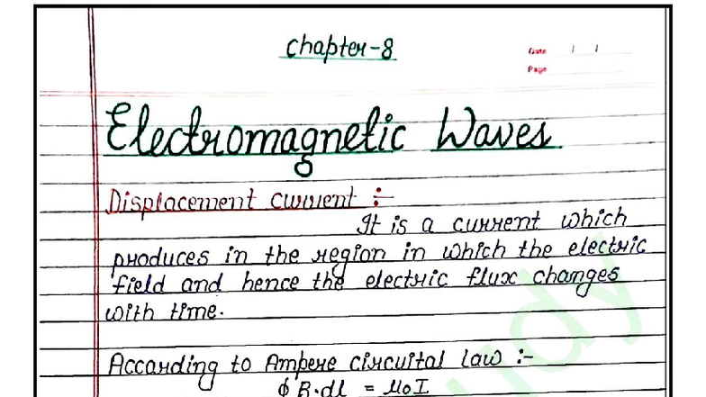 EM Waves (PHYS 101) - Comprehensive Notes on Electromagnetic Waves ...