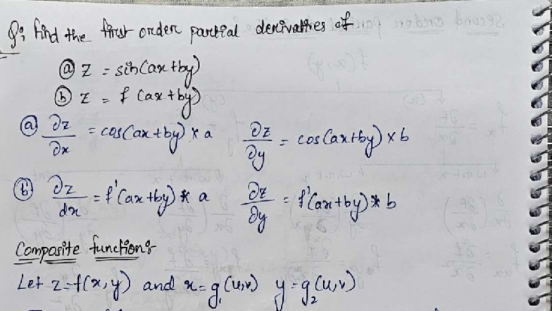 MMV - Final Exam Notes on Partial Derivatives and Chain Rule - Studocu