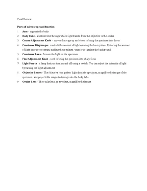 Biology 107 Spring 2024 Course Outline and Lab Manual Information - Studocu