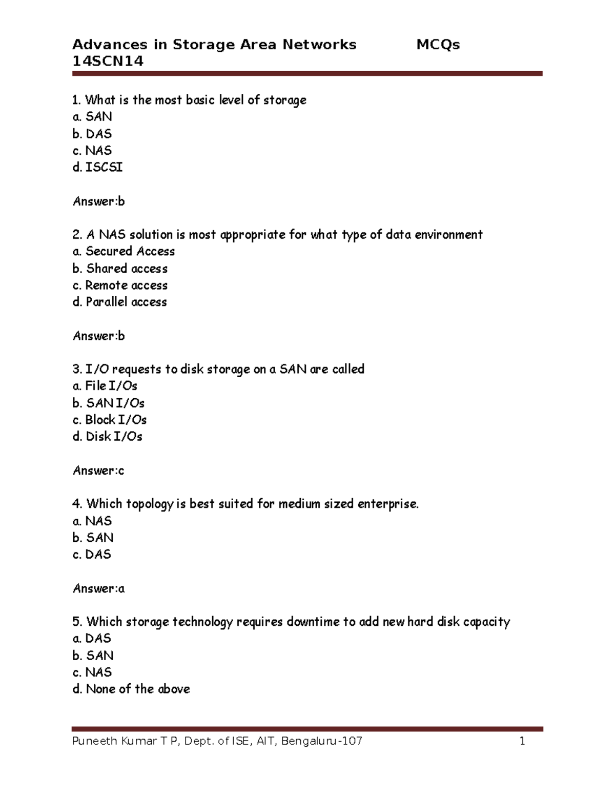 14SCN Midterm Study Notes: Storage Technologies and Concepts - Studocu