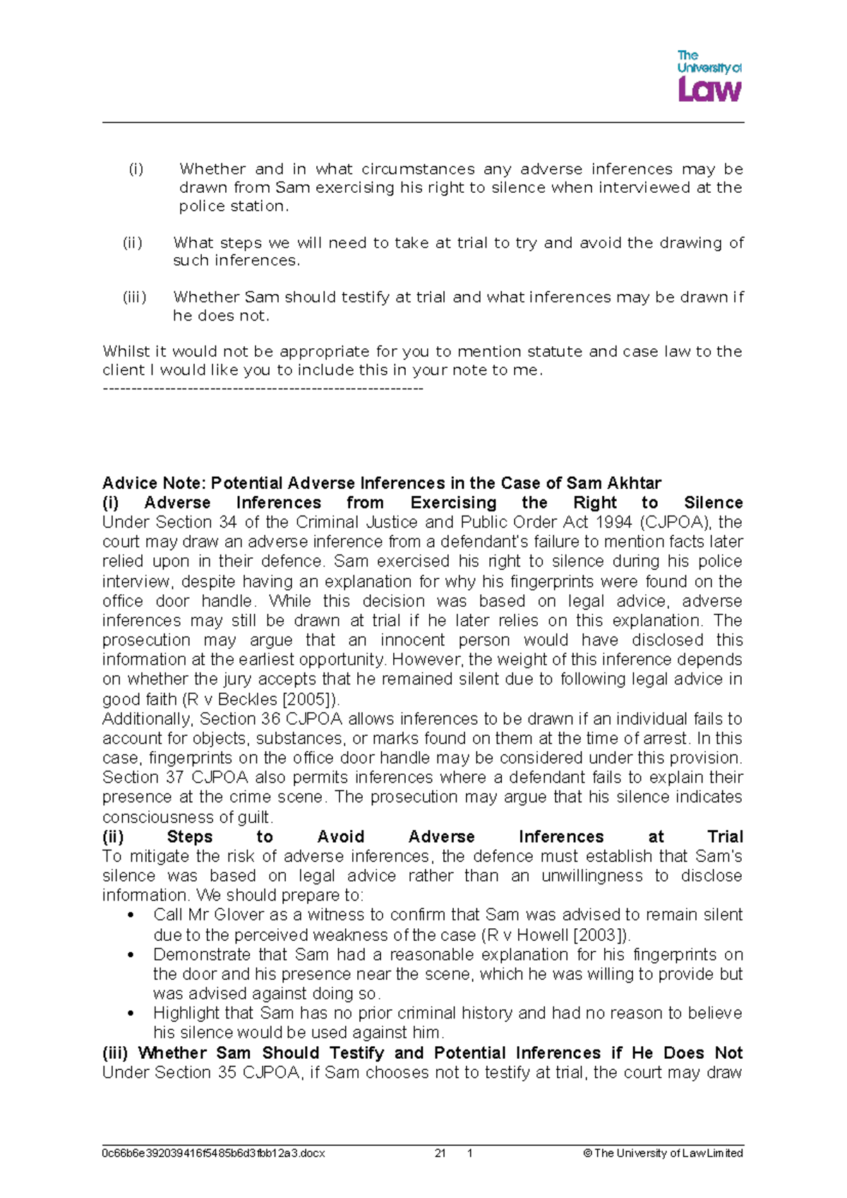 Adverse Inferences and Trial Strategy: Sam Akhtar's Case (LAW 2025 ...