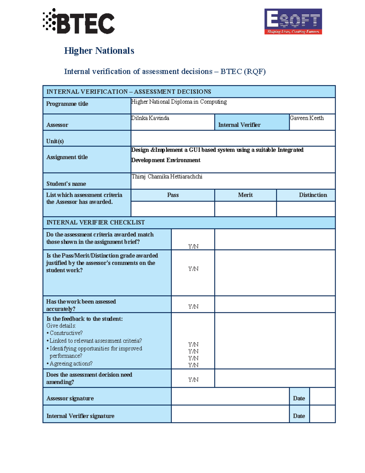 E125887 Unit 01 Programming Assignment: GUI System Implementation - Studocu