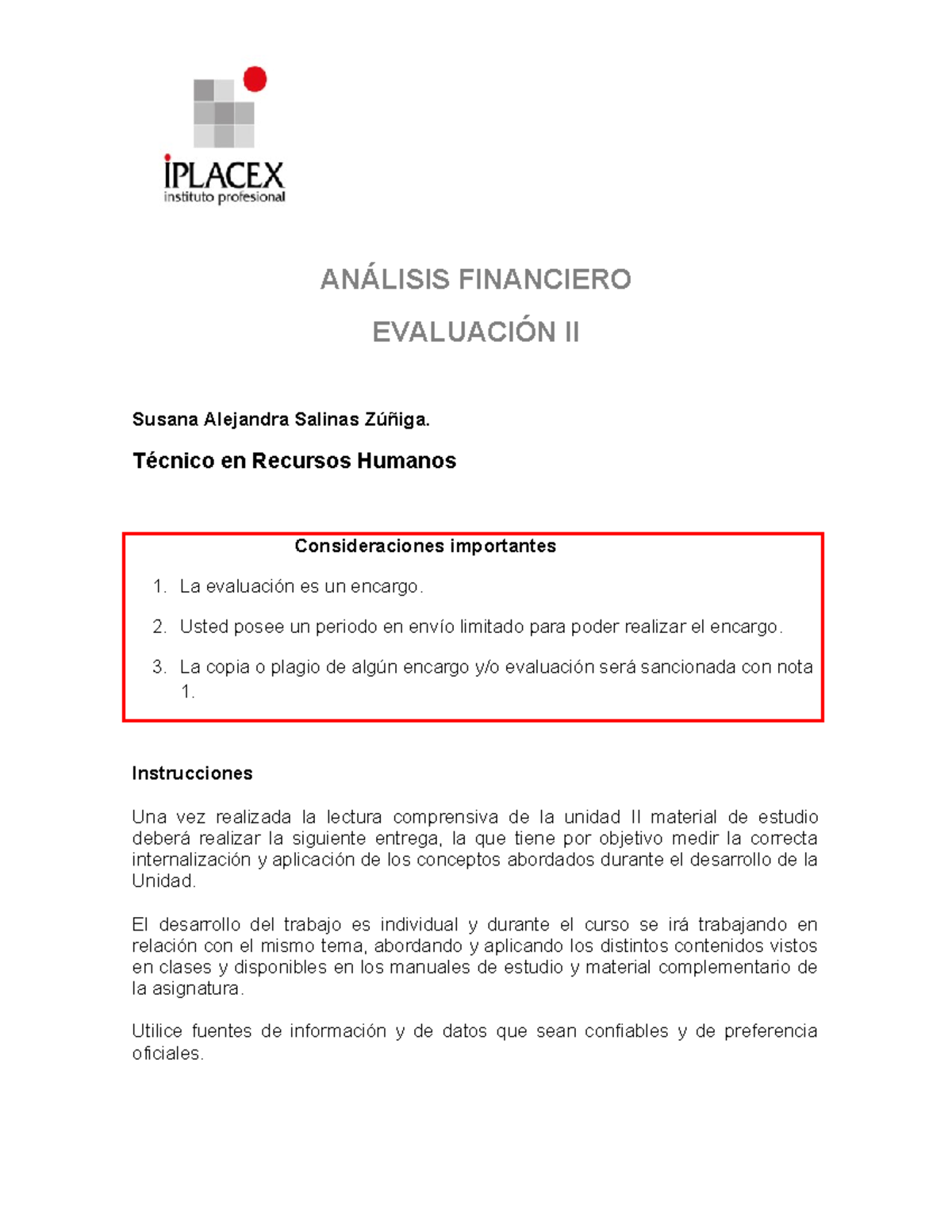 Análisis Financiero y Propuestas de Mejora - Téc. RRHH - Studocu