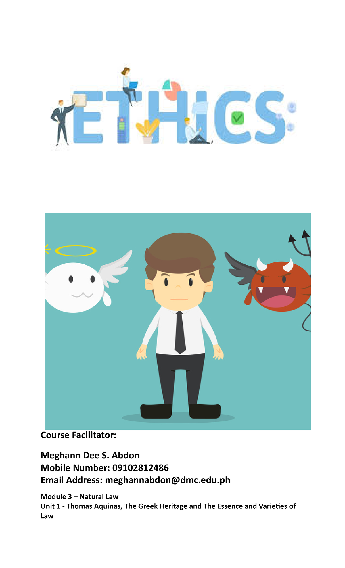 Ethics Midterm Module 3: Natural Law and Thomas Aquinas Insights - Studocu