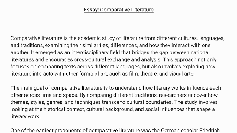 Comparative Lit 241205: Exploring the Dynamics of Comparative ...