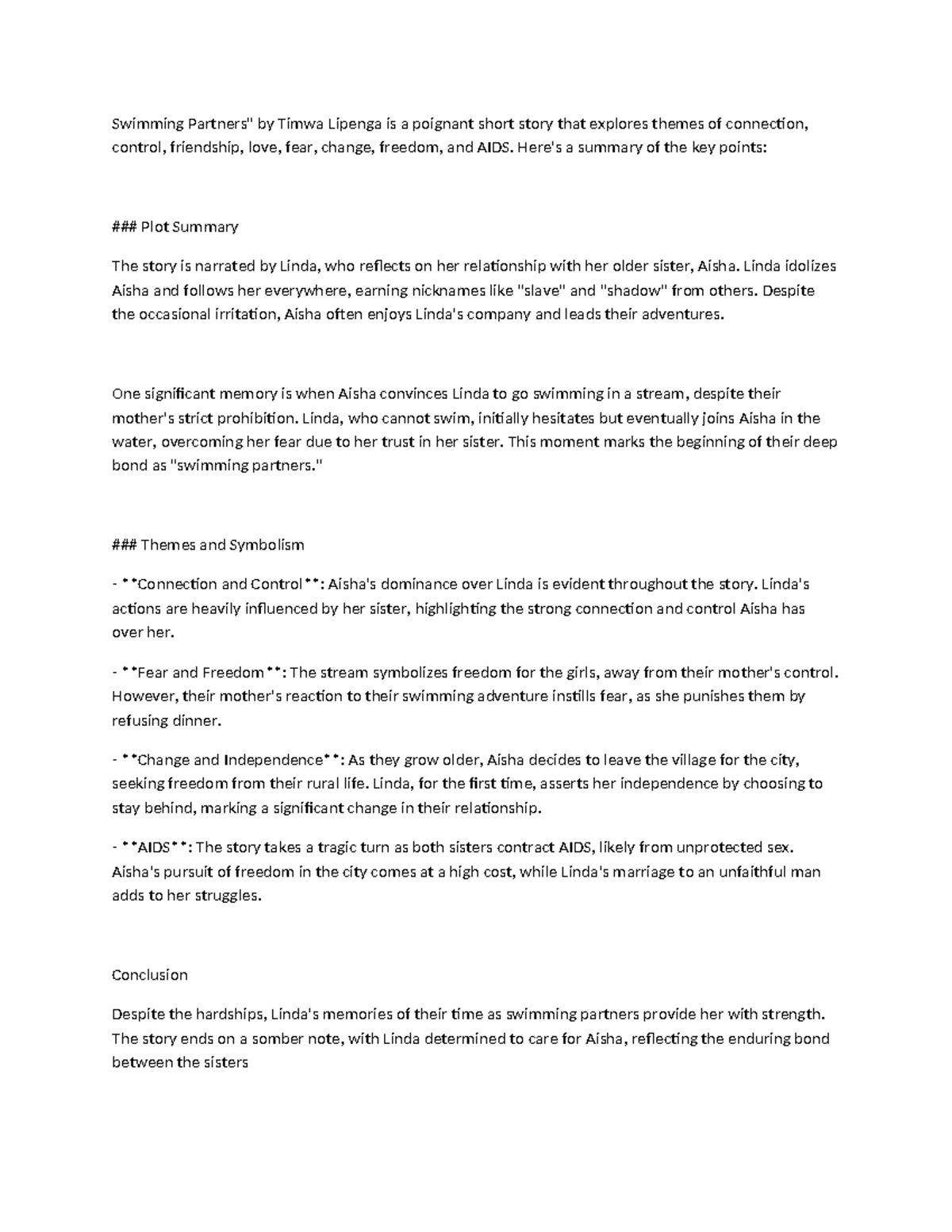 analysis-of-swimming-partners-themes-symbolism-review-studocu