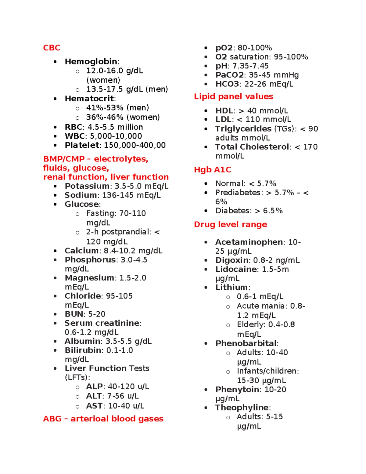 Acid-Base Balance: Metabolic & Respiratory Disorders Overview - Studocu