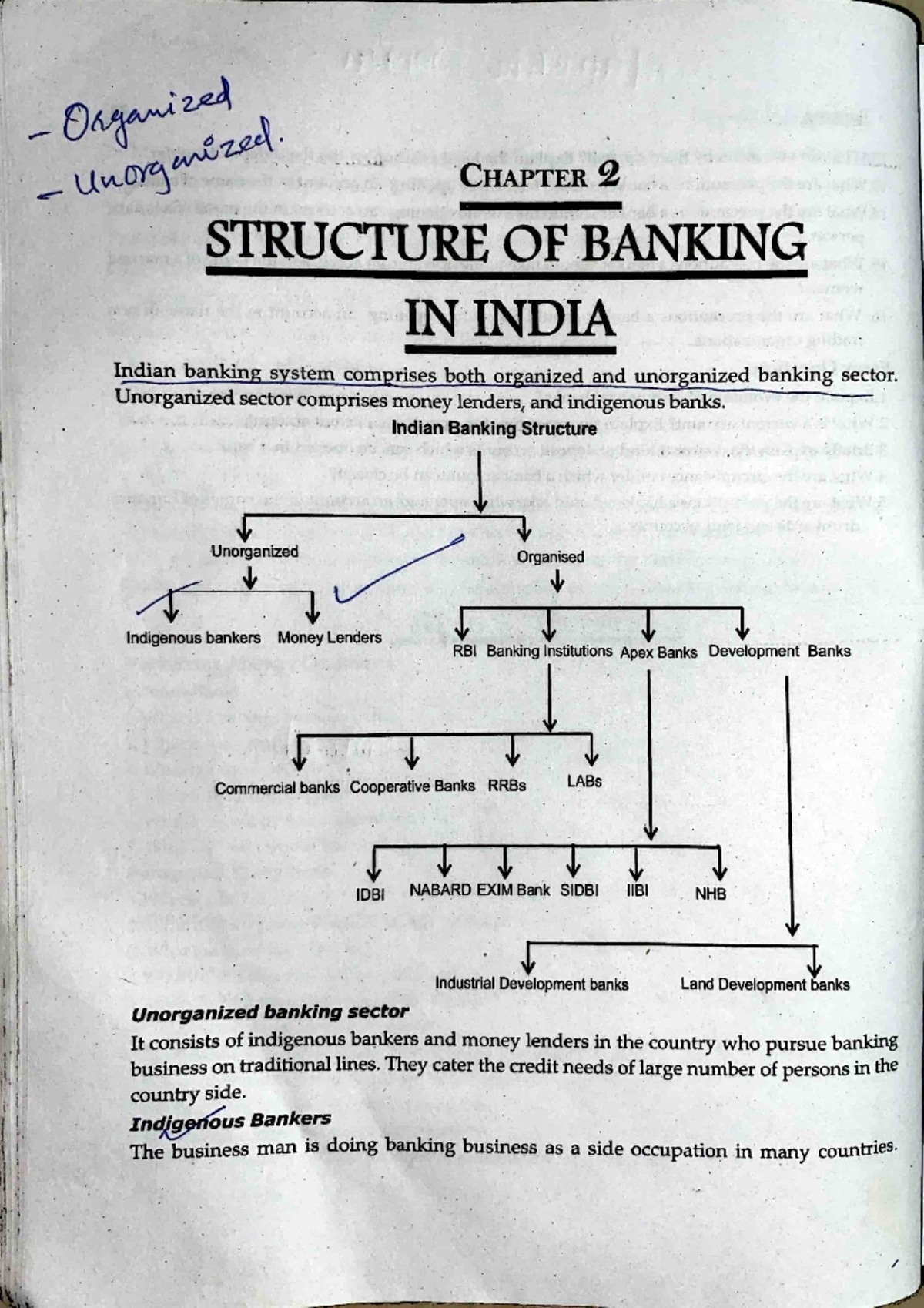 Ch 2 structure of banking in india - Organized Organized CHAPTER 2 ...