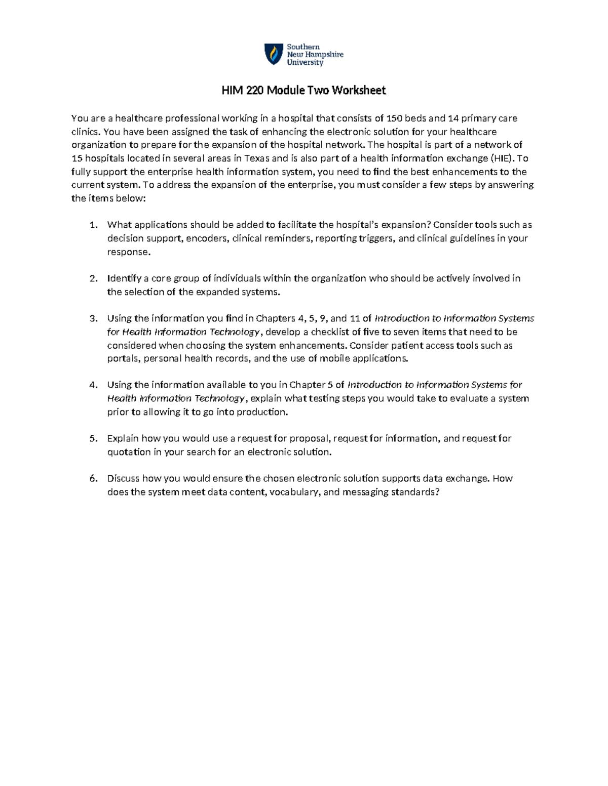 HIM 350 Module Two Journal: Analyzing HIE Models & Strategies - Studocu