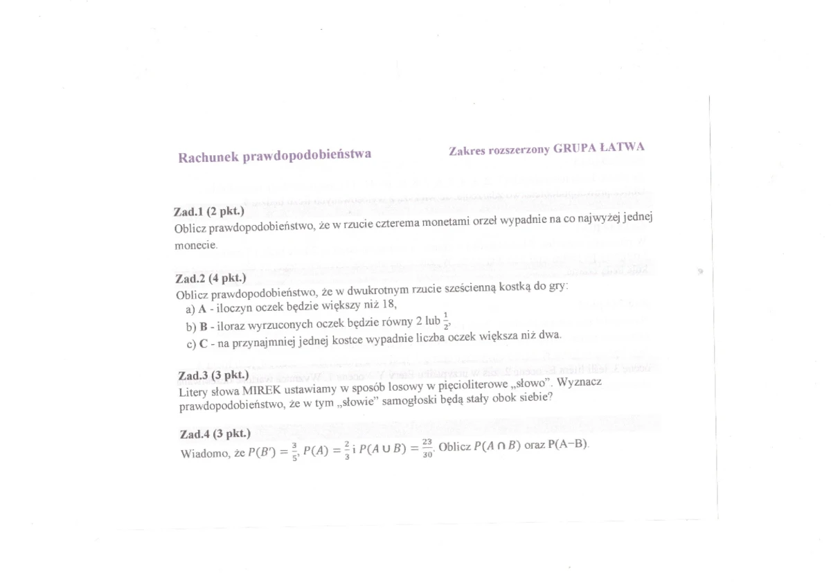 Sprawdzian Z Funkcji Wykładniczej I Logafytmów www.studocu.com