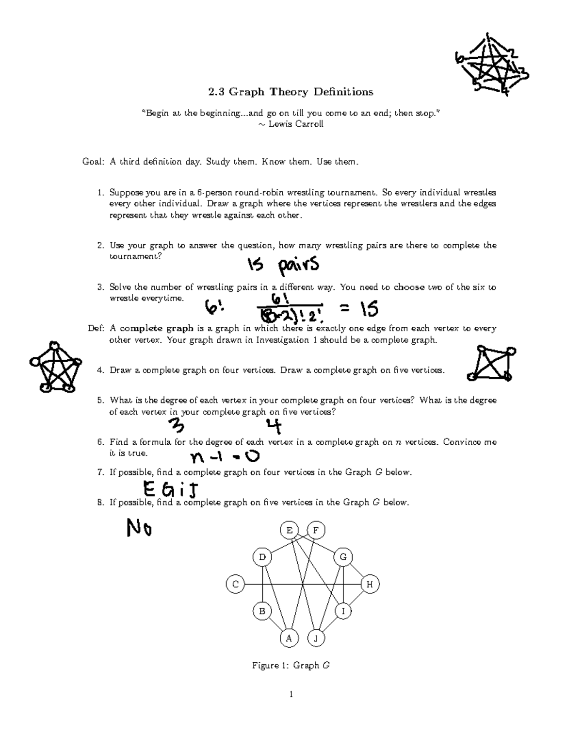 Math 2 - Graph Theory Definitions and Problem Solving Guide - Studocu