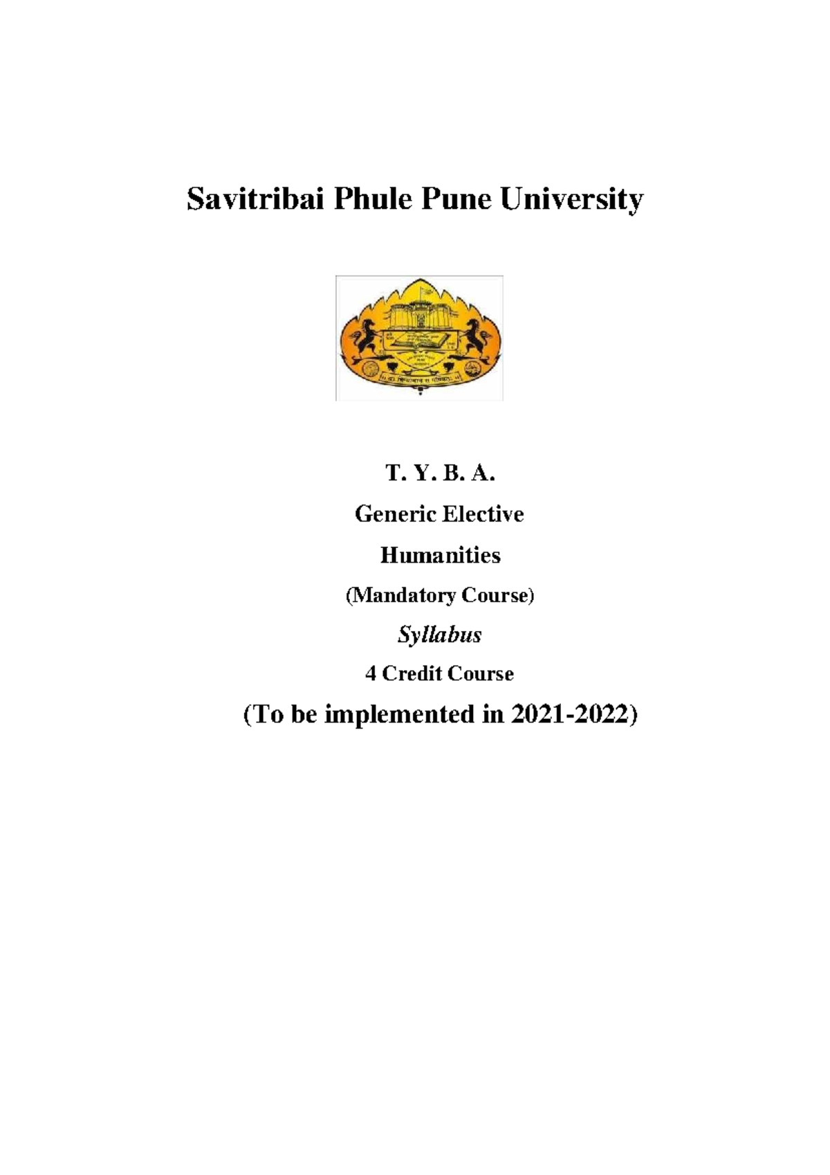 T.Y.B.A. Generic Elective Syllabus: Digital Literacy & Social ...
