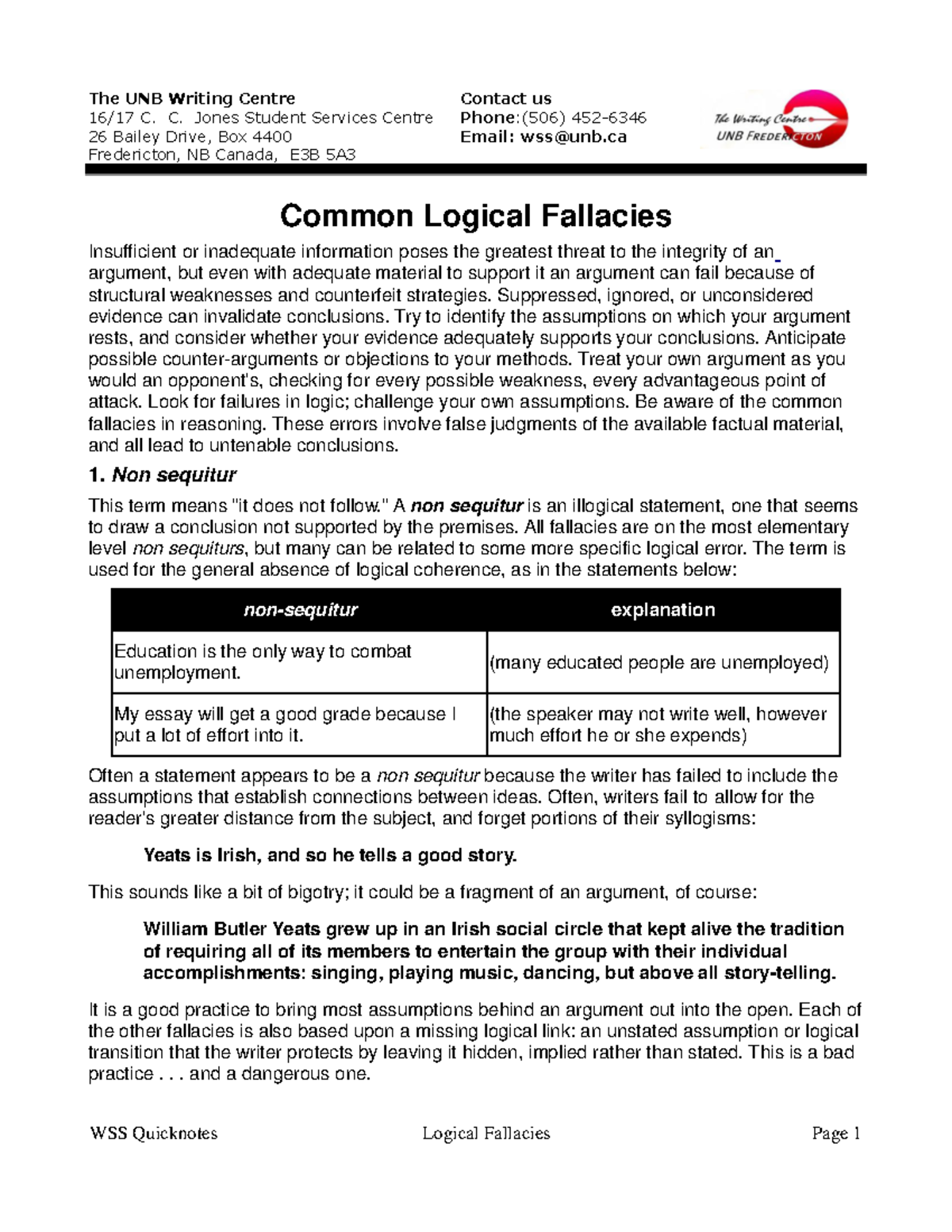 General Studies WSS Quicknotes: Understanding Common Logical Fallacies ...