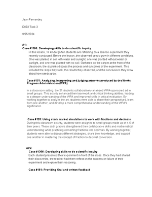 Task 4 D019 - passed - Task 4 D019 Introduction to Curriculm ...