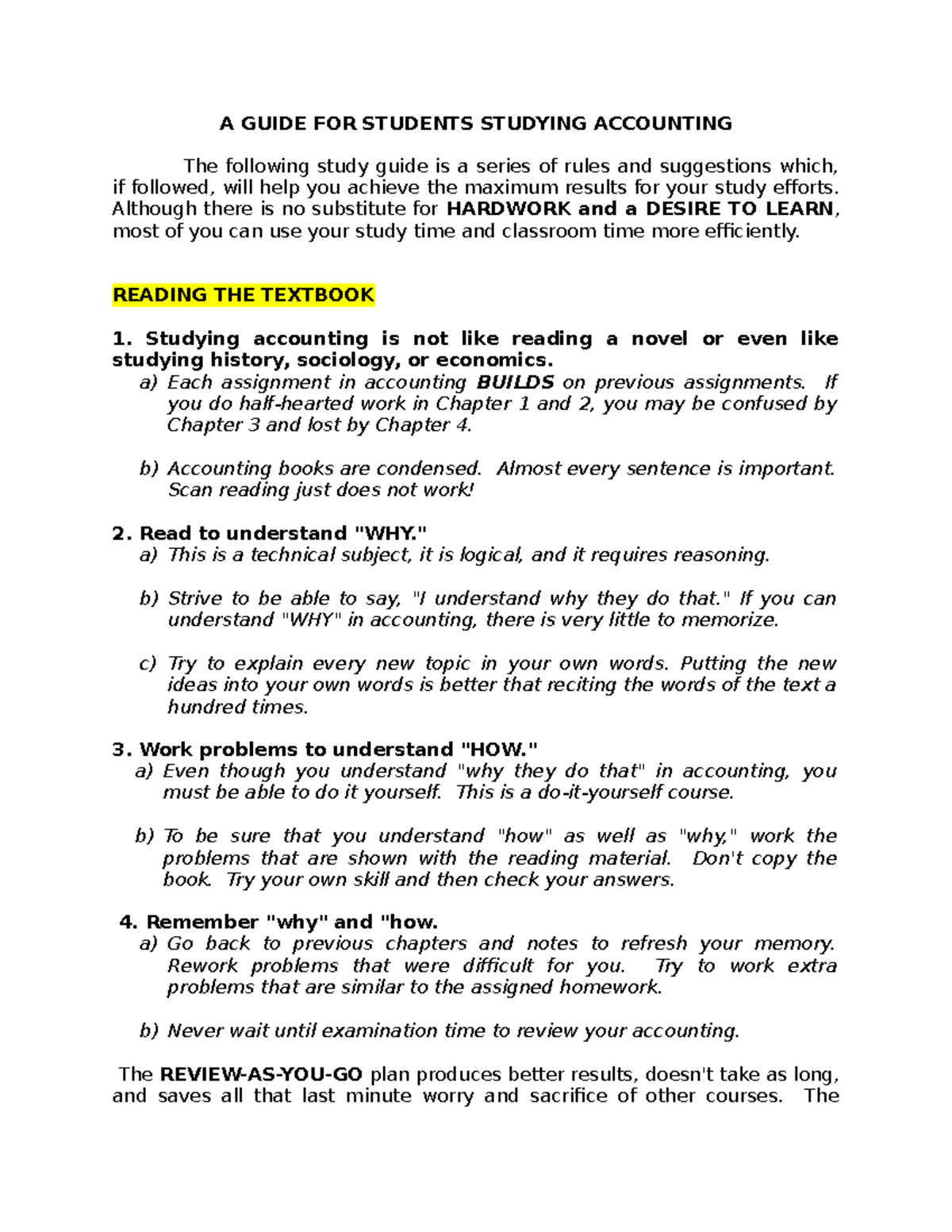 Essential Study Guide for Accounting Students (ACC101) - Studocu