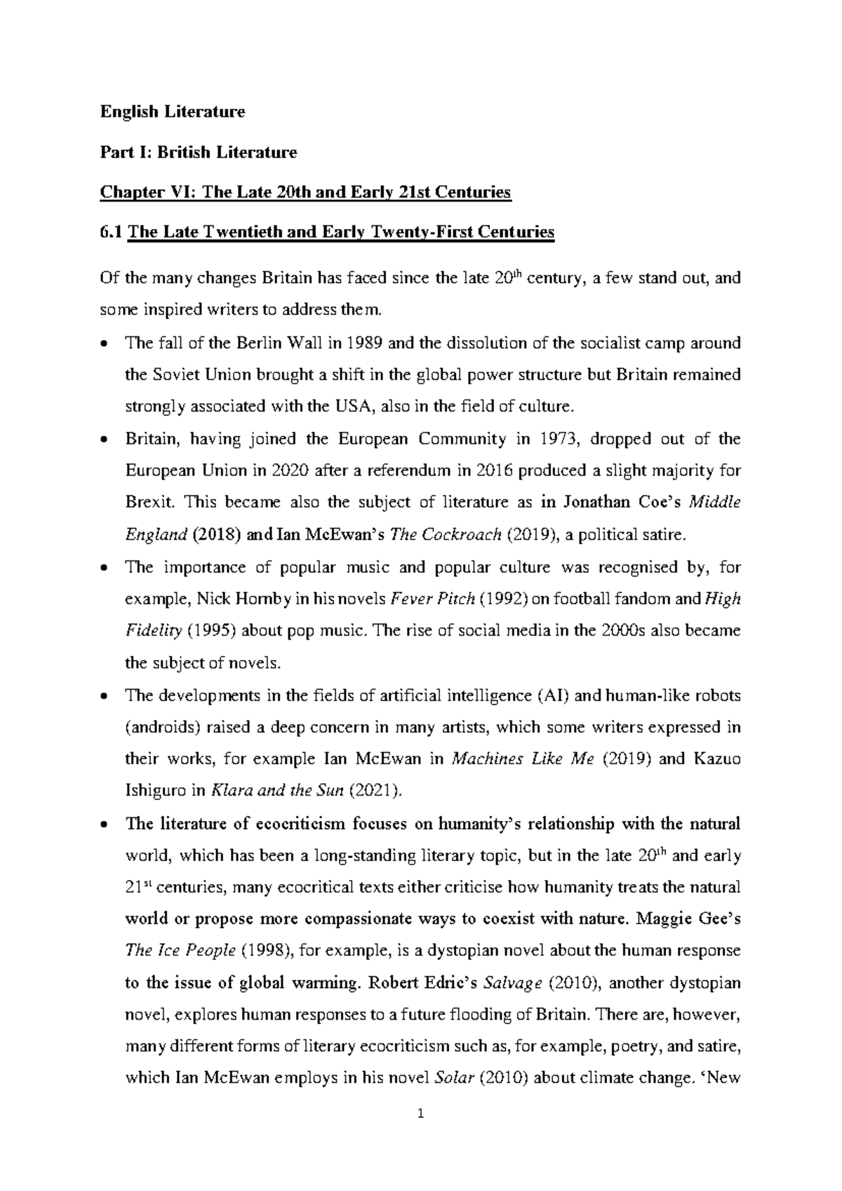 Full ch 6 - huhu - English Literature Part I: British Literature ...