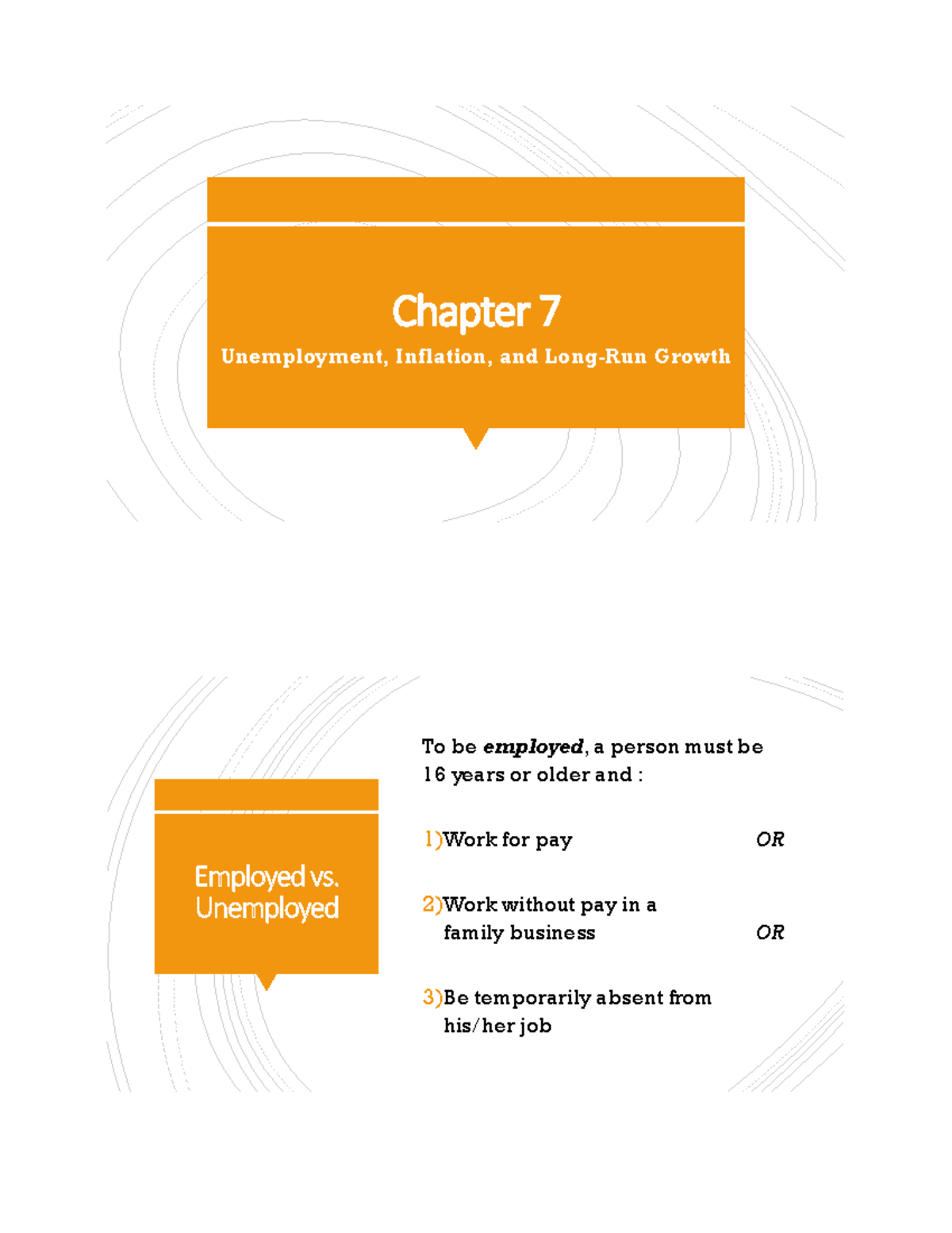 ECO 200 - Chapter 7: Employed vs. Unemployed and Inflation Analysis ...