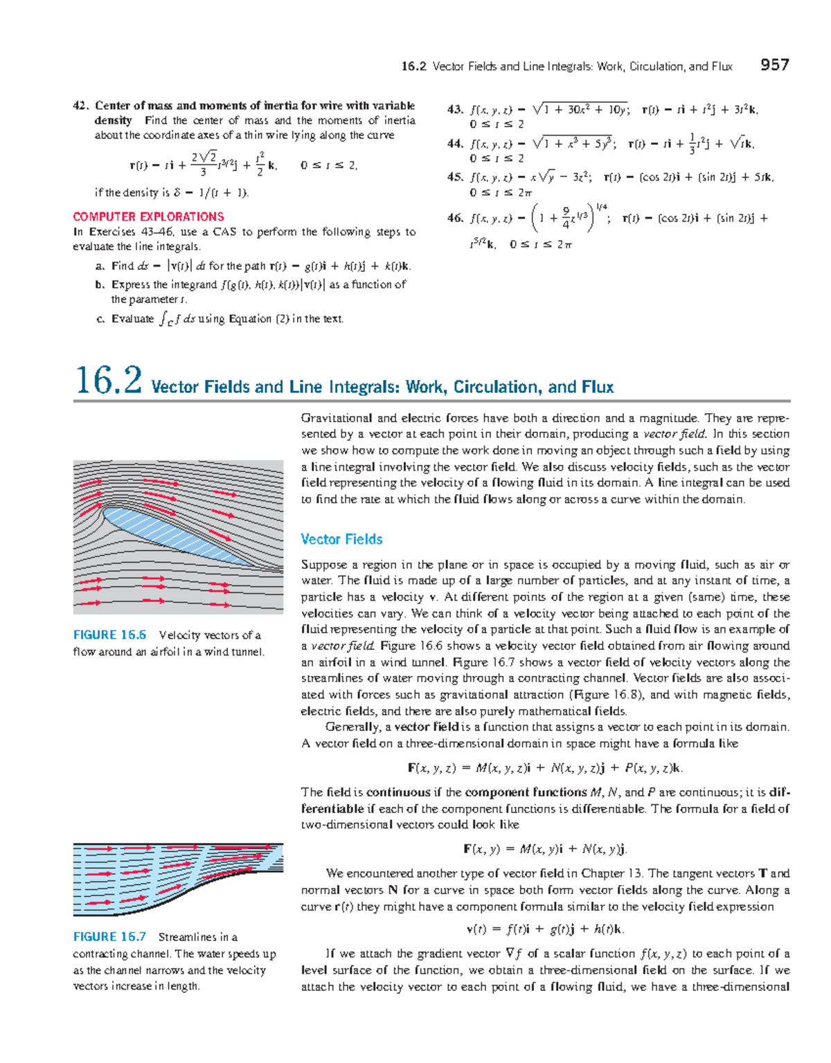 16.2 Vector Fields & Line Integrals: Work, Circulation, Flux - Studocu