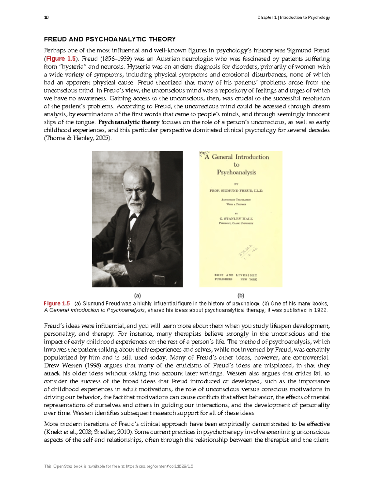 Psychology - Multicultural - FREUD AND PSYCHOANALYTIC THEORY Perhaps ...