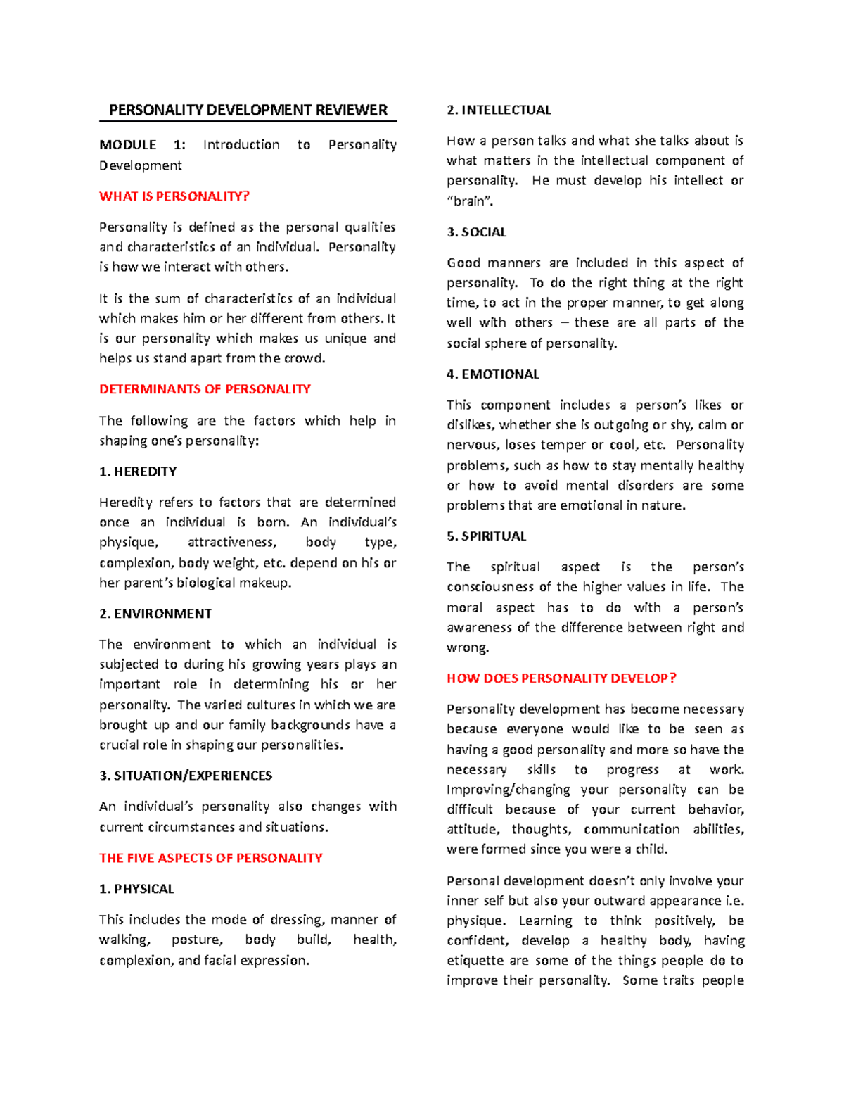 Personality-Development-Reviewer - PERSONALITY DEVELOPMENT REVIEWER ...