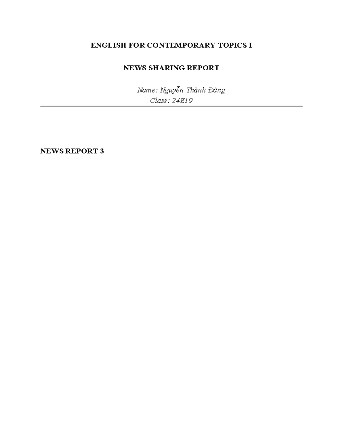 ENGLISH FOR CONTEMPORARY TOPICS I: News Report 3 on AI in UK ...