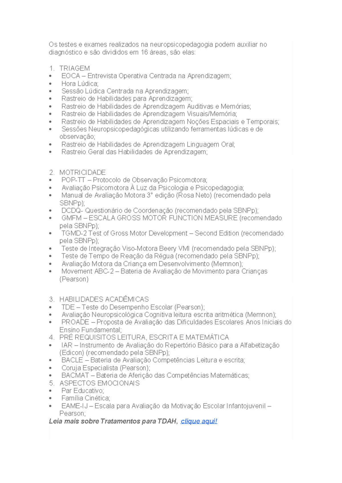 Teste - EOCA: Avaliação Neuropsicopedagógica de Habilidades e ...