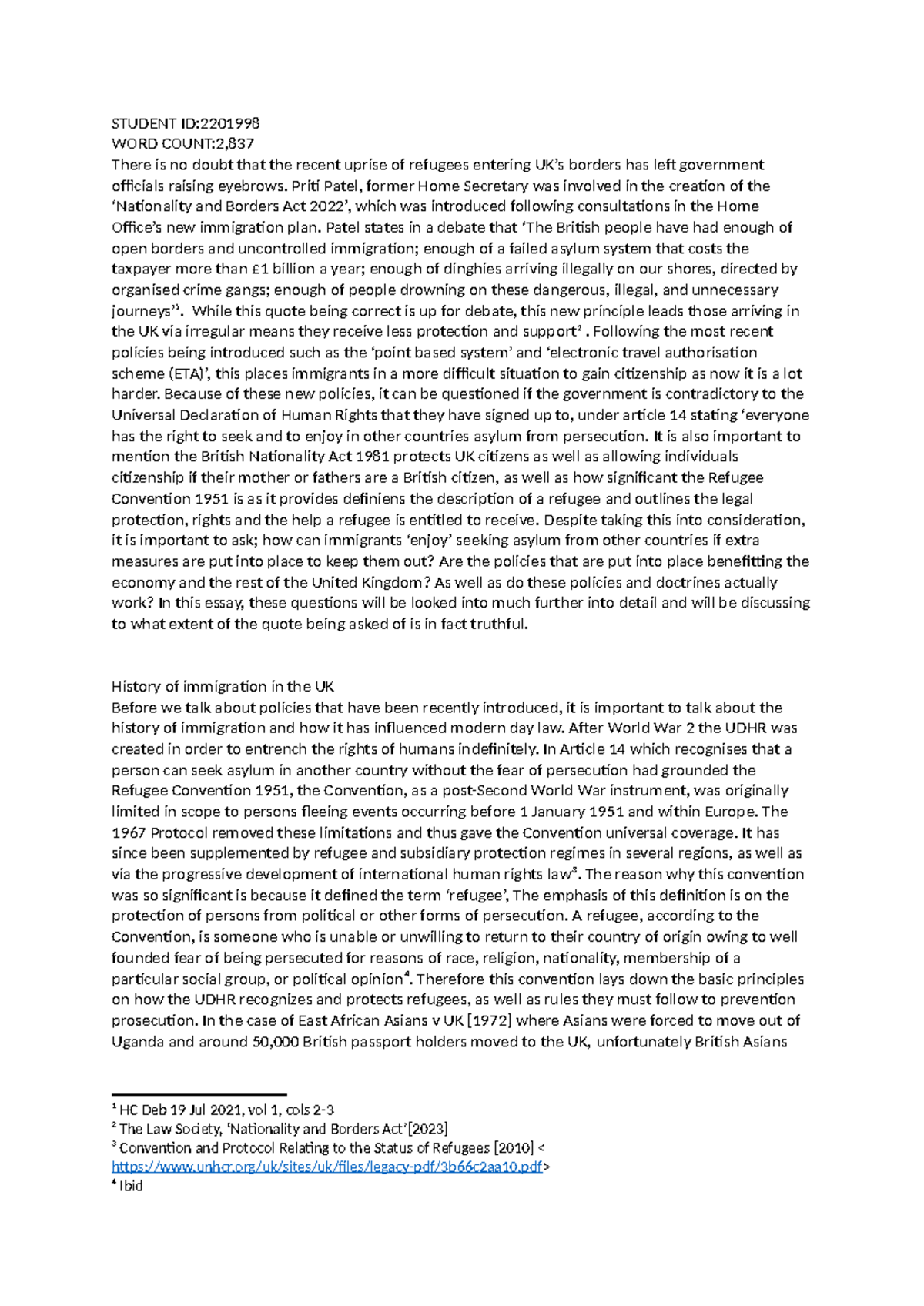 Immigration Law & Policy Essay: Analyzing the Nationality and Borders ...