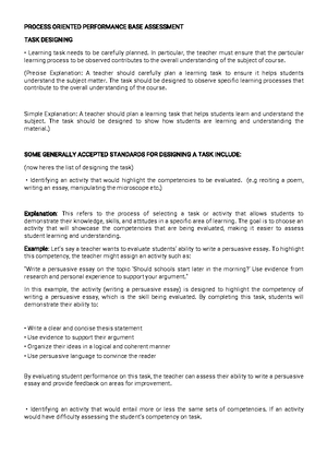 Task Designing in Assessment: Principles and Considerations Report ...