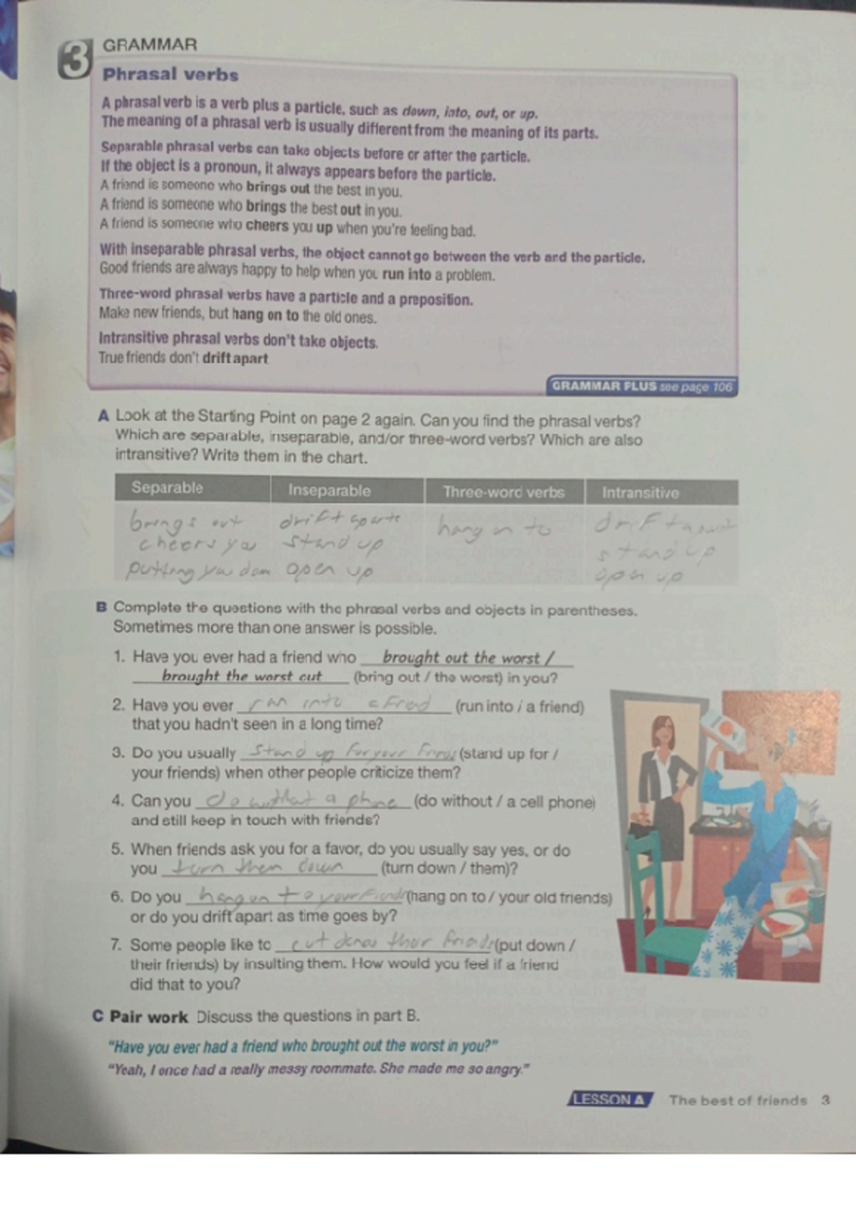 Rfgh3h4y5 - Ingles avanzado - 3 GRAMMAR Phrasal verbs A phrasal verb is ...