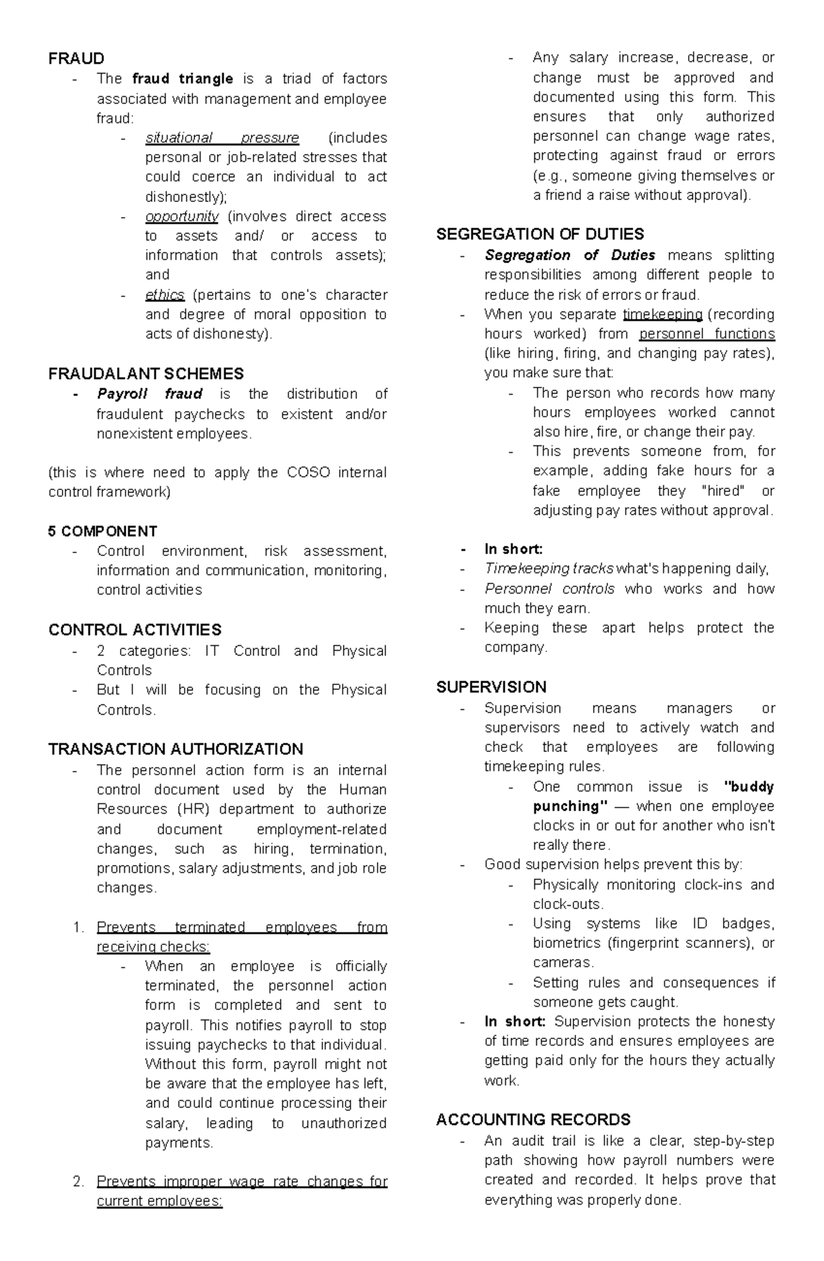 AIS- Report- Script: Understanding the Fraud Triangle and Payroll ...