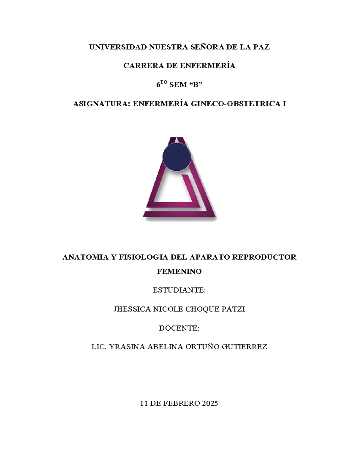 GINECO-OBSTETRICA I - Anatomía y Fisiología del Aparato Reproductor Femenino - Document Preview