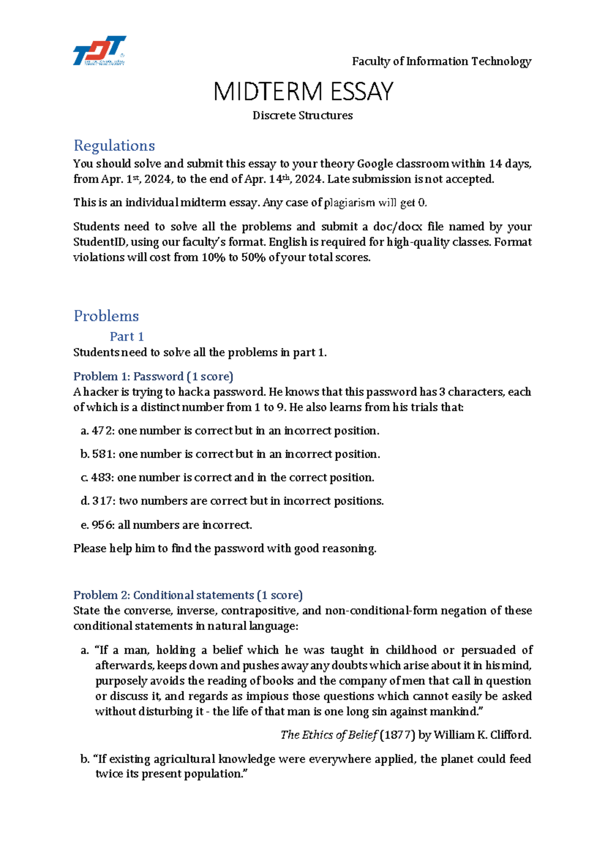 Midterm Essay Notes for Discrete Structures (2024) - Studocu