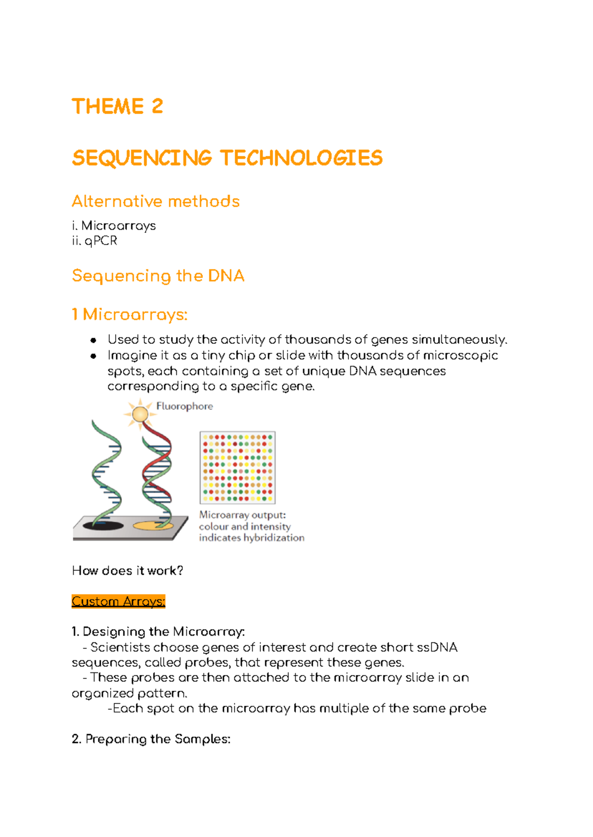 Genetics 314 - Theme 2 Summary: Sequencing Technologies Overview - Studocu