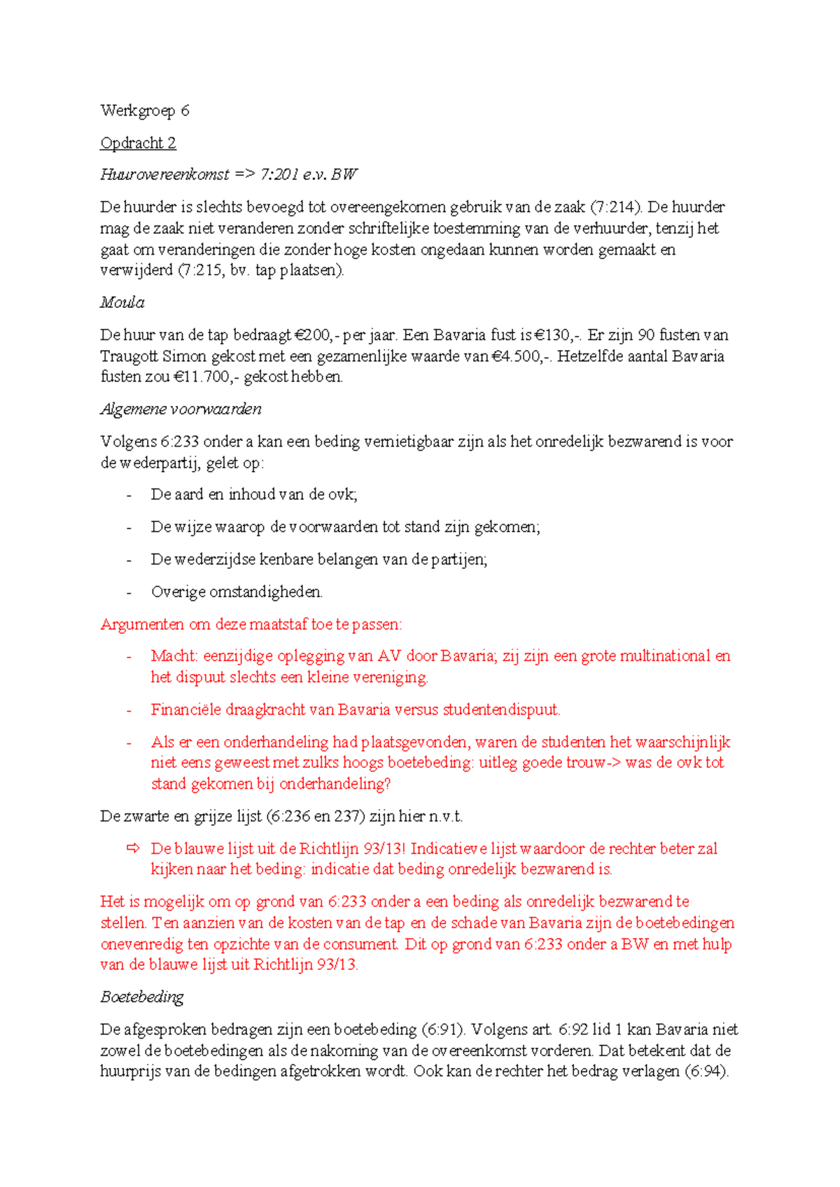 Burii - Uitwerkingen van Opdrachten Burgerlijk 2, Werkgrp 6, 2022-2023 ...