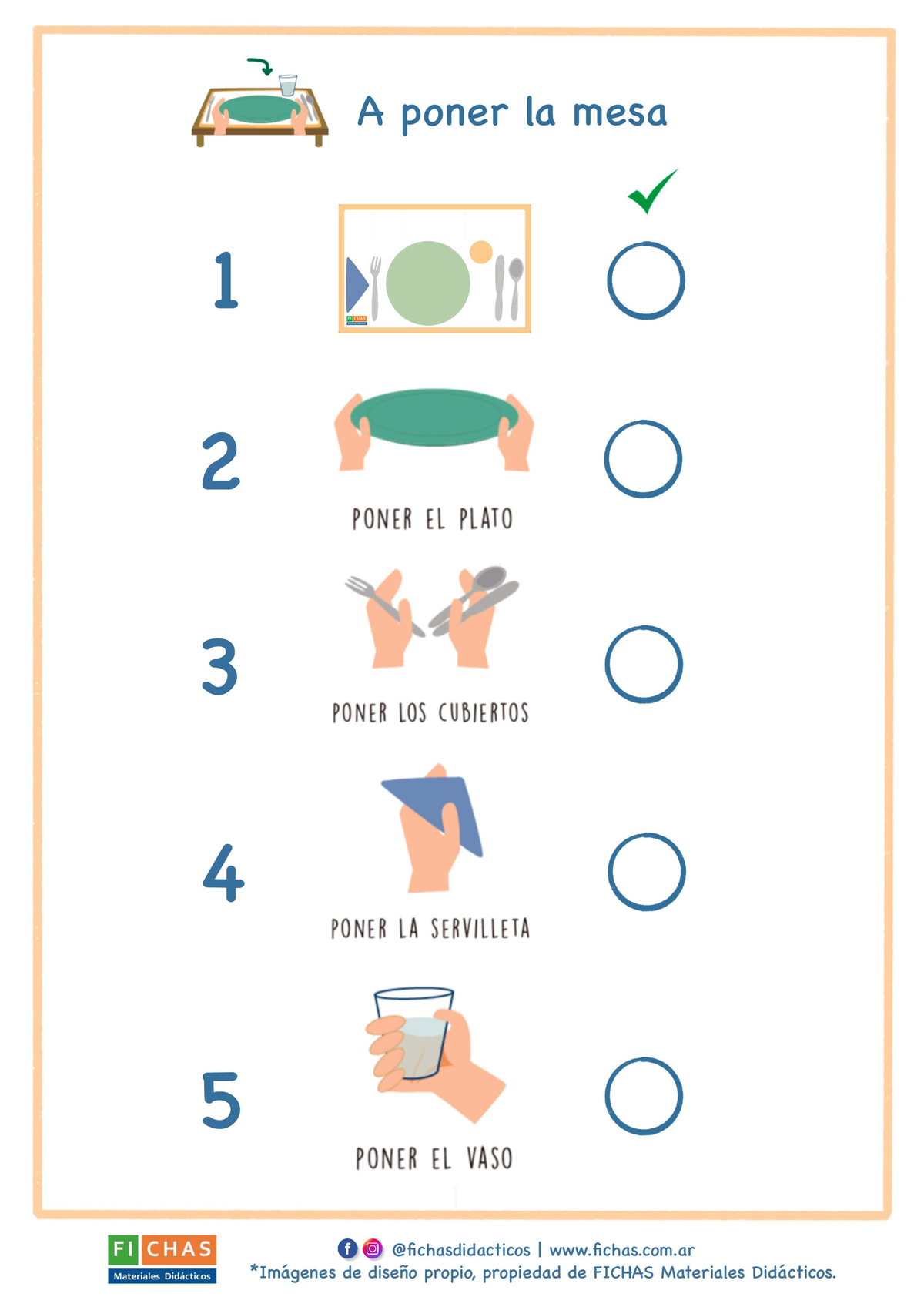 Poner la Mesa 2 - Actividades de Terapia Ocupacional FI CHAS - Studocu