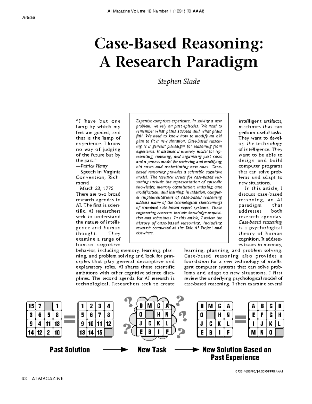 Case-Based Reasoning in AI: Insights and Applications (883-AI-Case ...
