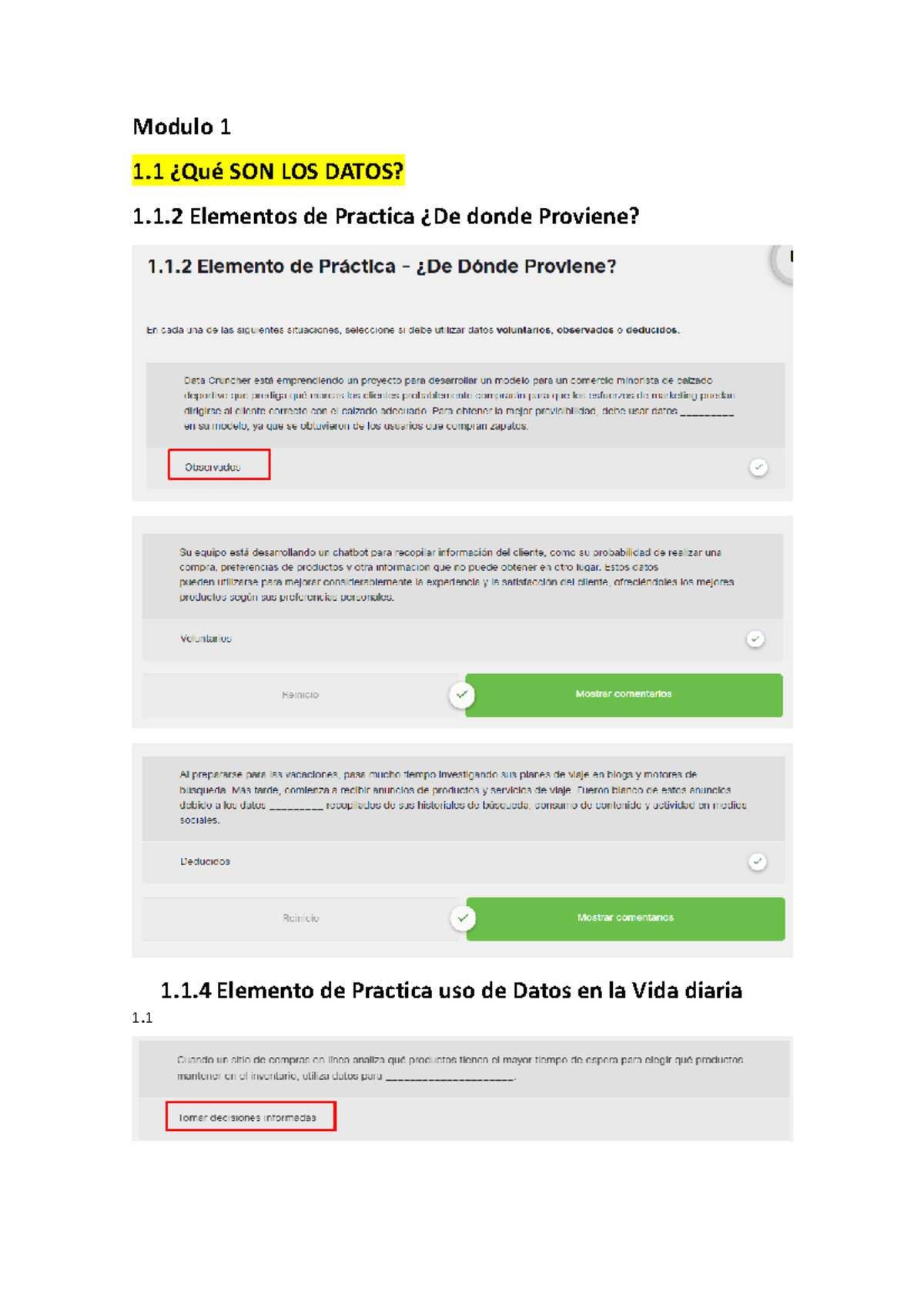 Introducción a la Ciencia de Datos: Preguntas por Módulo - Document Preview