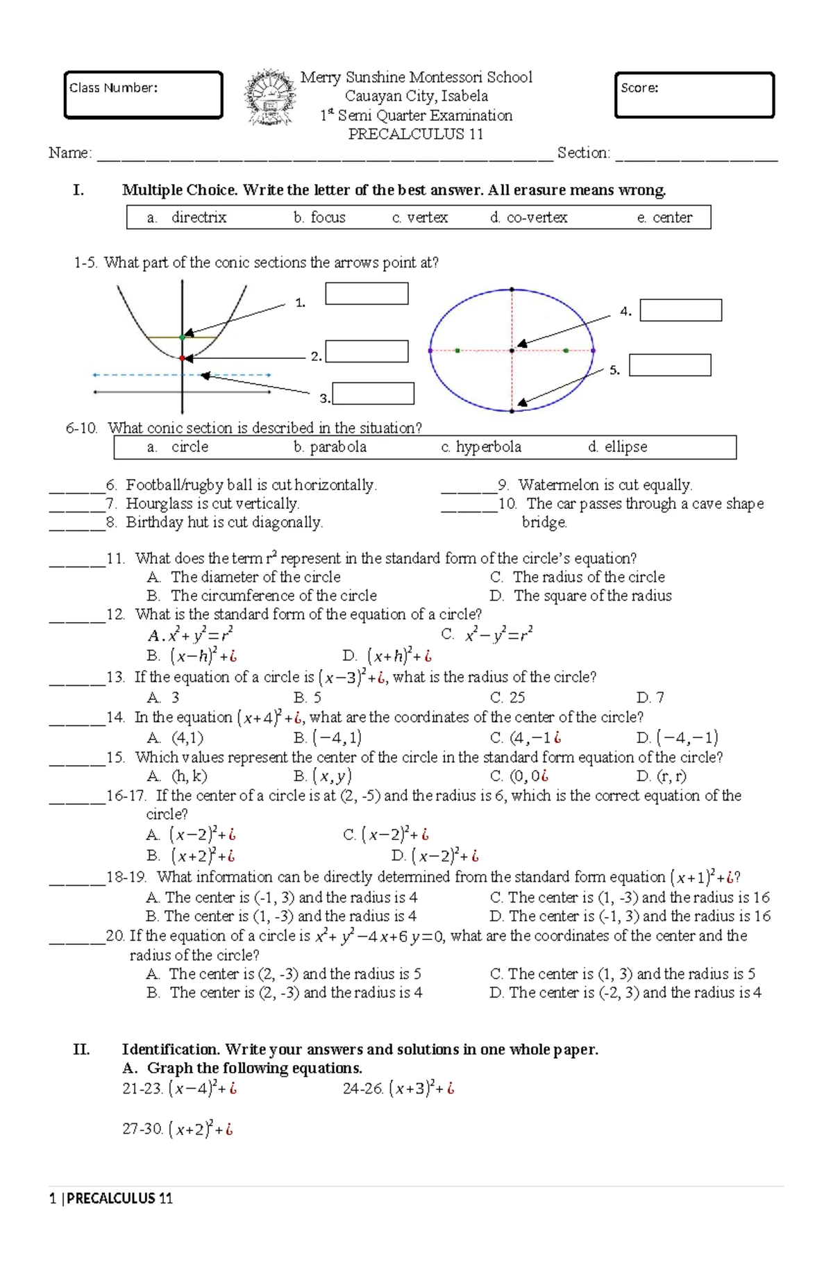 TQ Precalculus 11 (2nd Quarter Exam) - Grade 11 STEM Review - Studocu